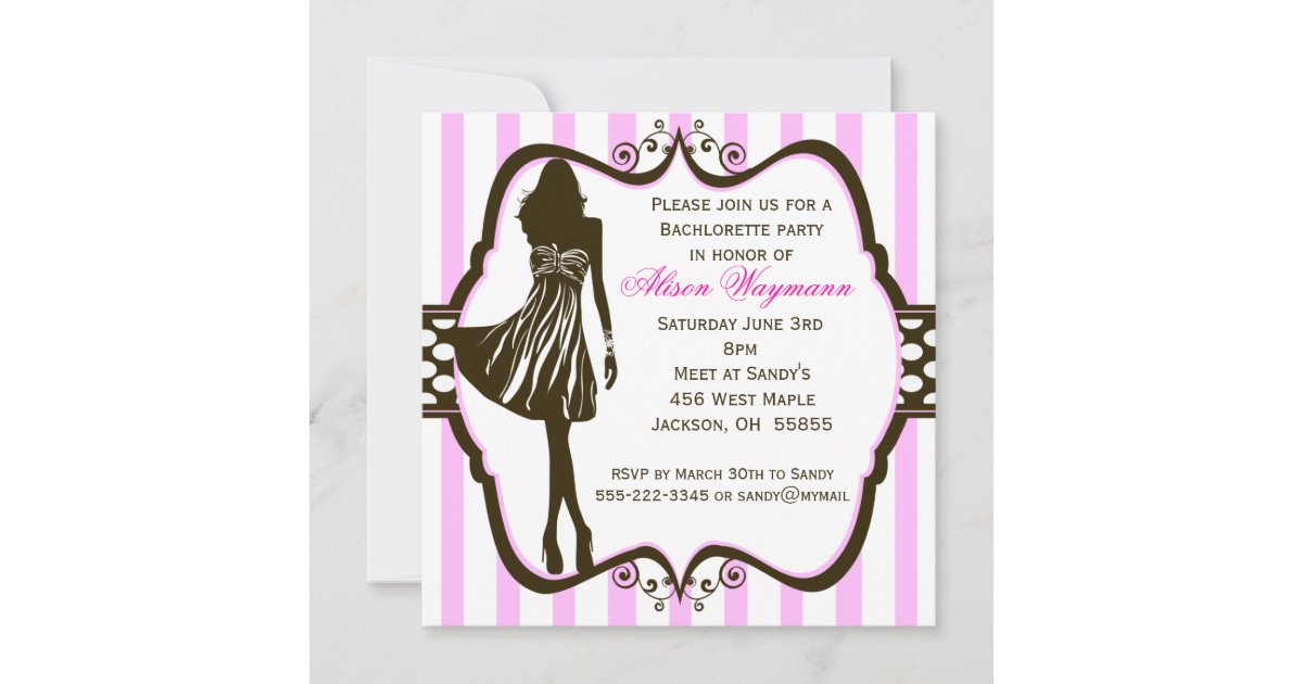 Girls Night Out Bachelorette Party Invitation Zazzle