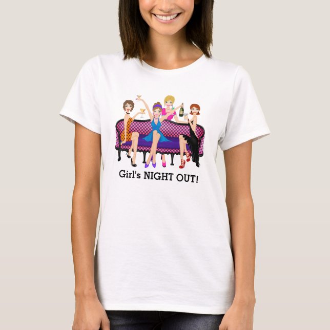 Girl's night out Bachelorette Party t-shirt (Front)