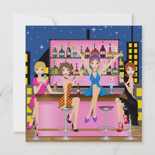 Girls Night Out - Bachelorette - SRF Invitation (Front)