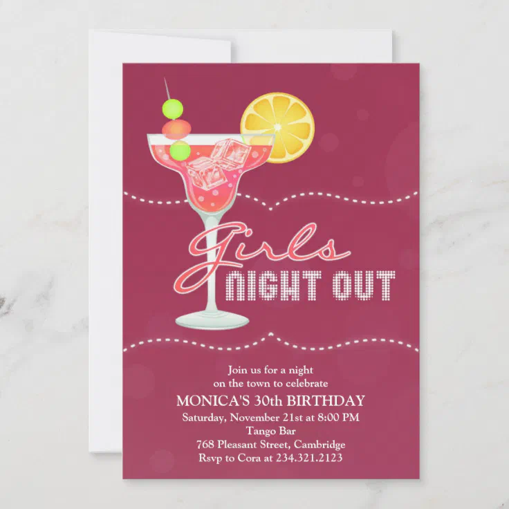 girls night out invitations