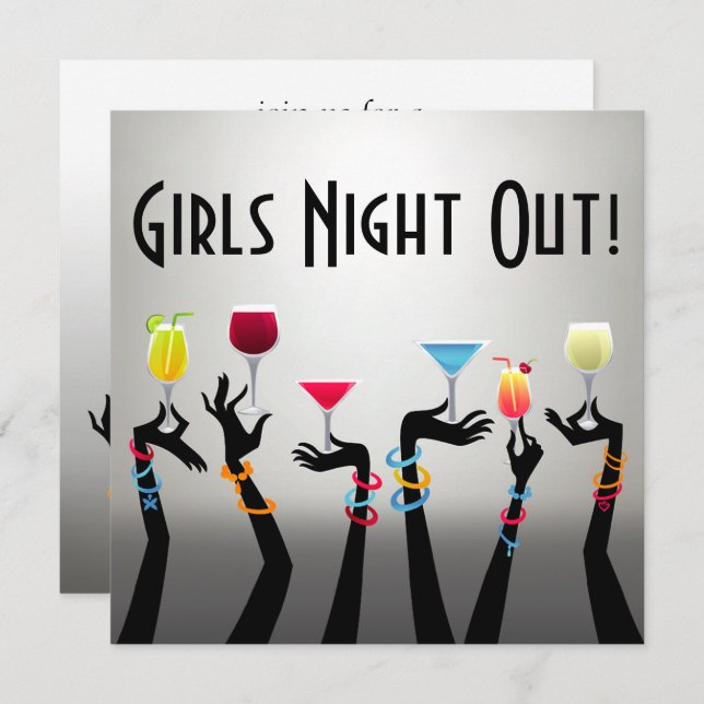 Girls Night Out Cocktail Party Invitation