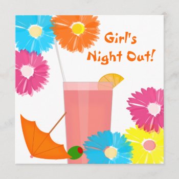 Girls Night Out Cocktail Theme Party Invitation by cyclegirl at Zazzle