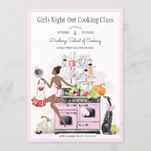 Girls Night Out Cooking Class Invitation