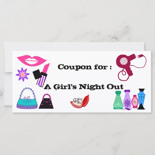 Girl's Night out coupon (Front)