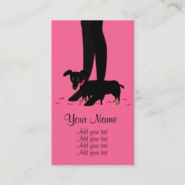 Girls' Night Out - Dachshund Business Card (Front)