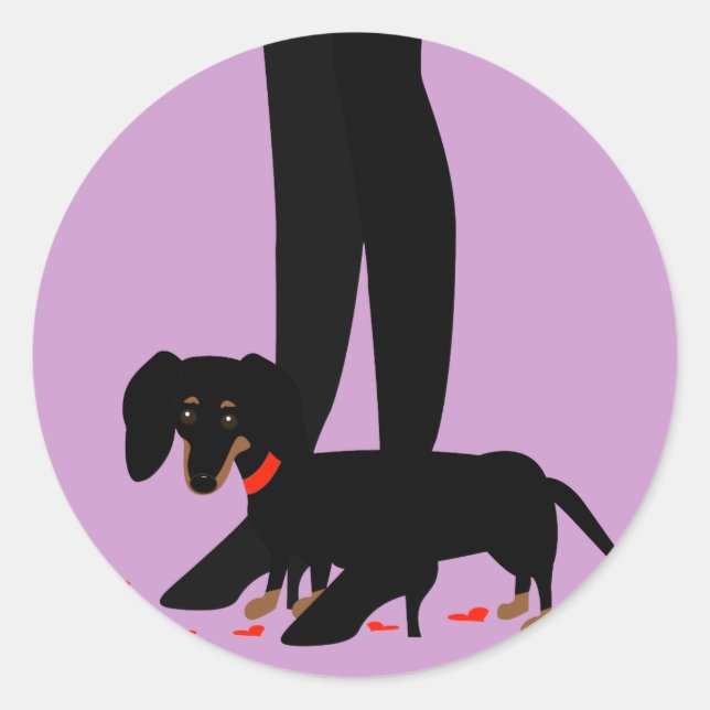 Girls' Night Out - Dachshund Classic Round Sticker (Front)
