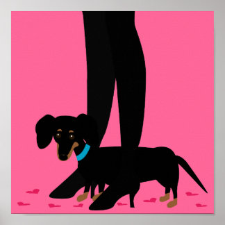 Girls' Night Out - Dachshund Poster