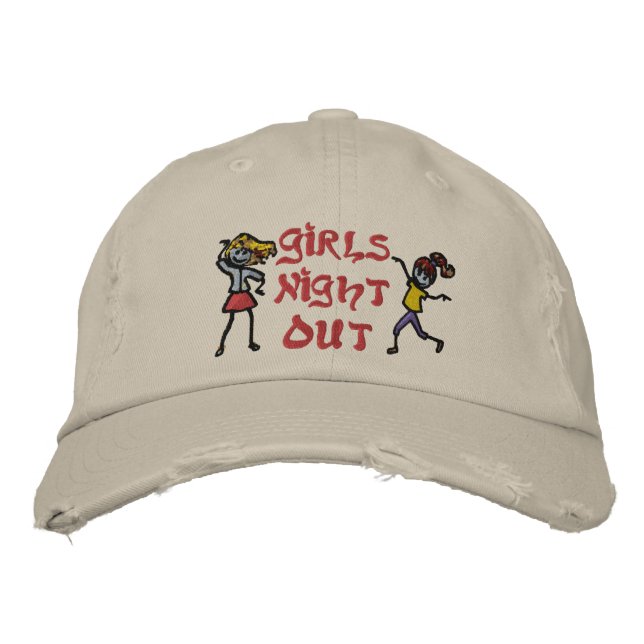 Girl's Night Out Embroidered Baseball Hat (Front)