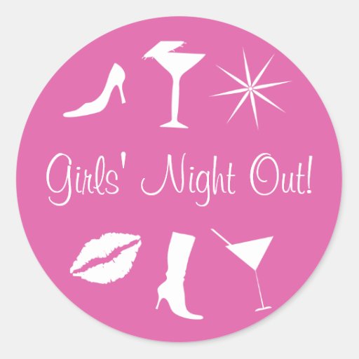 Girls' Night Out! Envelope Sticker Seal | Zazzle