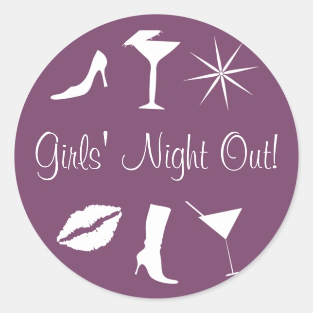 Girls' Night Out! Envelope Sticker Seal (Front)