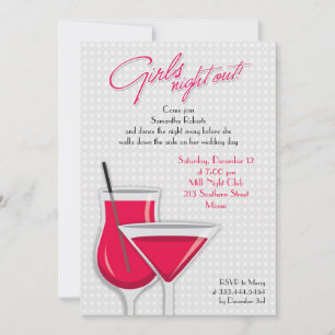 Girls Night Out Flat Invitation