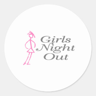 Girls Night Out (Girl) Round Sticker
