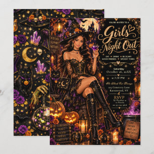 Girls Night Out Halloween Party Invitation