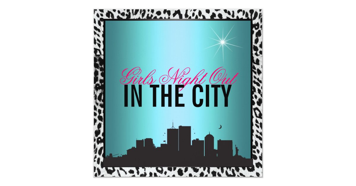 Girls Night Out In The City Birthday Card Zazzle