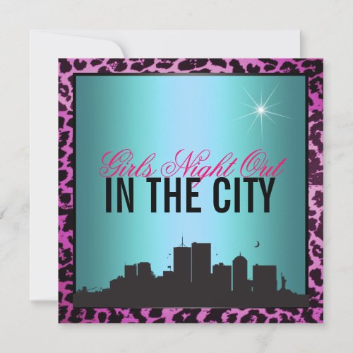 Girls night out in the city invitation