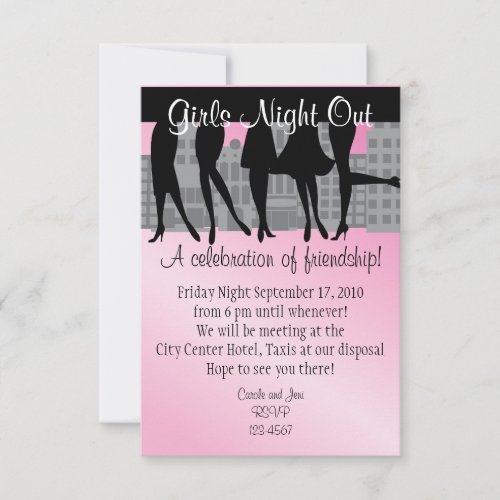 Girls Night Out Personalized Announcements