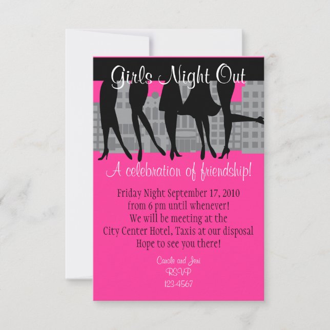 Girls Night Out Invitation (Front)