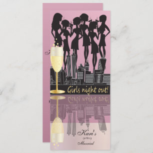 Girls Night Out Party Celebration   Pink Invitation