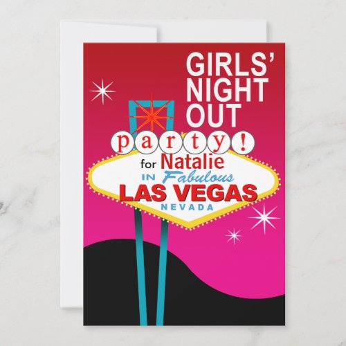 Girls Night Out Party in Las Vegas Invitation