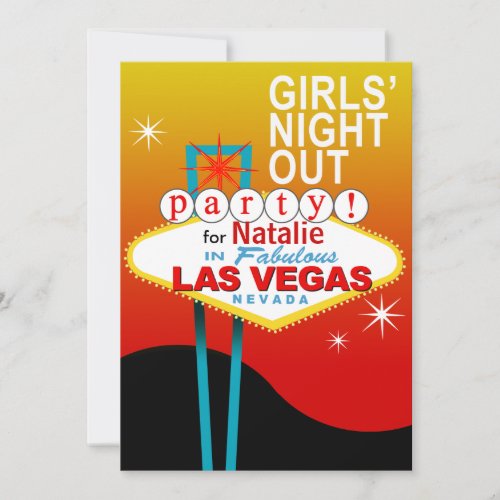 Girls Night Out Party in Las Vegas Invitation