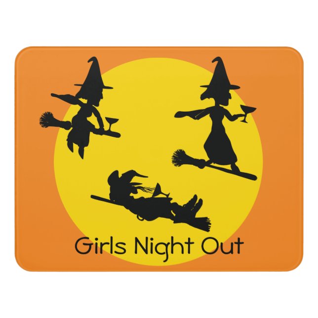 Girls Night Out, witches and margaritas Door Sign (Contemporary Front)