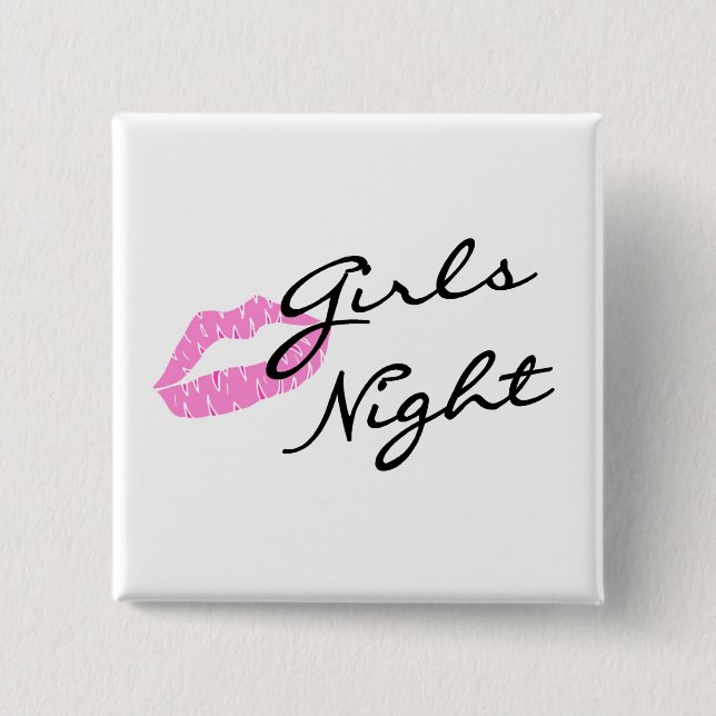 Girls Night Pinback Button (Front)