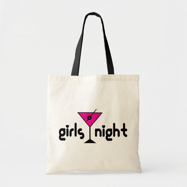 Girls Night Pink Martini Tote Bag (Front)