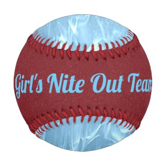 Girl's Nite Out Baseball-Personalize it! Baseball