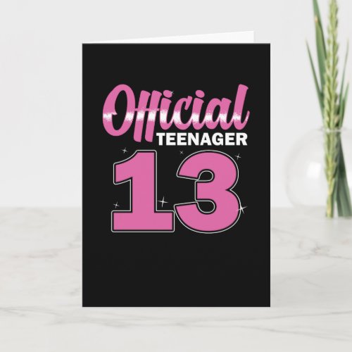 Girls Official Teenager 13 Birthday Card