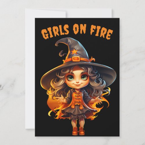 Girls on fire invitation
