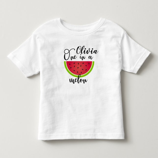 Girls One In A Melon First Birthday T-Shirt (Front)