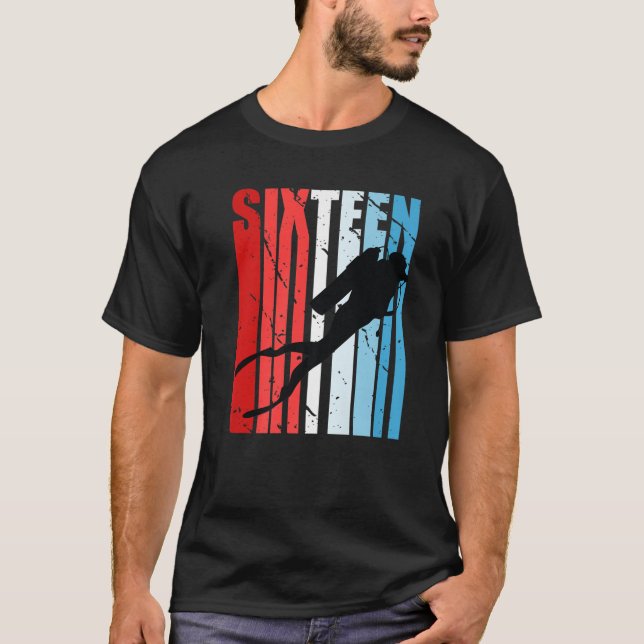 Girls Or Boys Scuba Diving 16Th Birthday Deep Sea T-Shirt (Front)