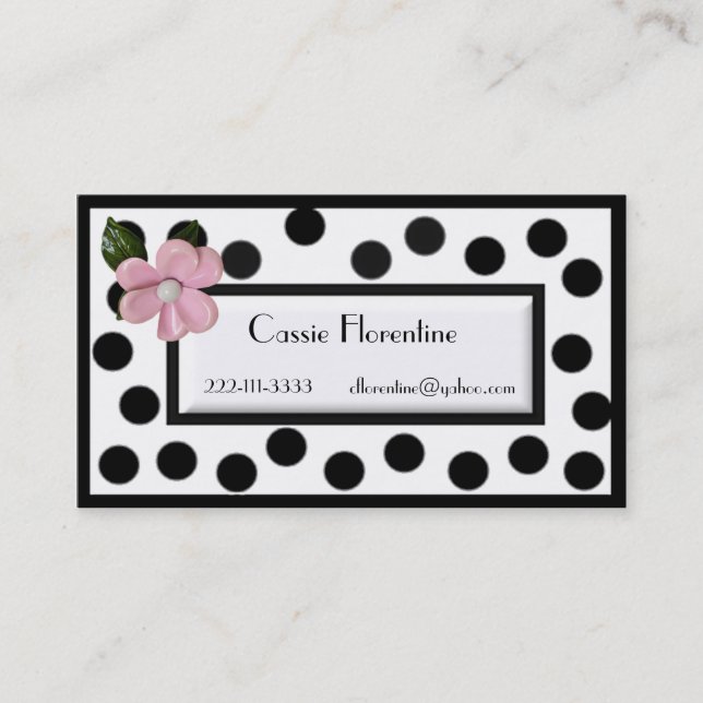 Girl's Paris high fashion calling Card (Front)