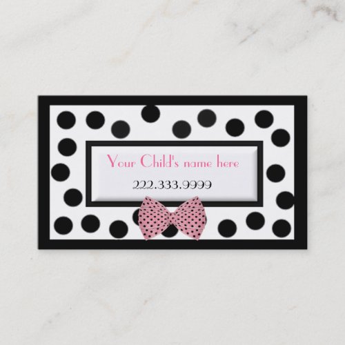 Girl's Paris high fashion calling card Business Card