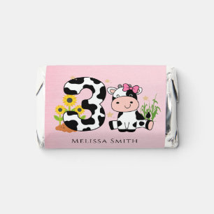  Girls Party  Cow 3rd Birthday    Hershey's Miniatures