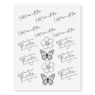 Girls Party Pack "I didn't come with them" Temporary Tattoos