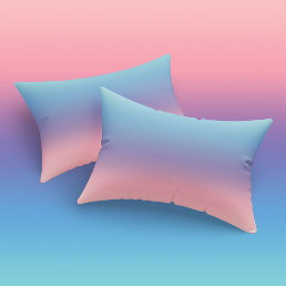 Girls Pastel Blue Purple Pink Minimalist Pillow Case