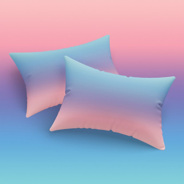 Girls Pastel Blue Purple Pink Minimalist Pillow Case (Creator Uploaded)