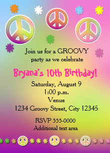 tie dye party invitations zazzle