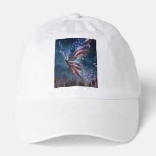 Girls Patriotic 4th of July T-Shirt – Cute USA Ind Hat