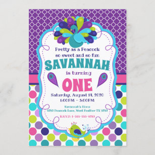 Peacock Birthday Invitations & Invitation Templates | Zazzle