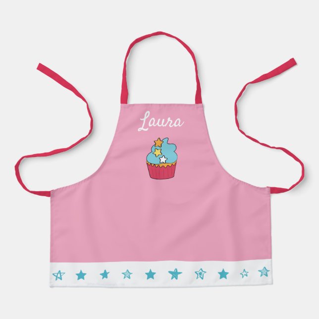 Girls Personalized Apron for Baking (Front)