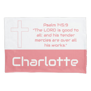Girl's Personalized Bible Verse Pillow Case