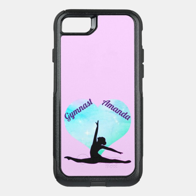 Girls Personalized Gymnastics iPhone Otterbox Case (Back)