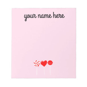 Girls Personalized Lollipop Notepad
