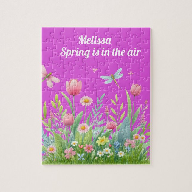 Girls Personalized name Jigsaw Puzzle (Vertical)