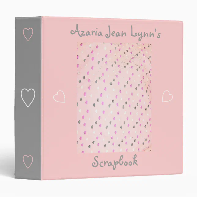 Girls Personalized Scrapbook Binder Zazzle