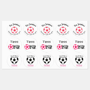 Girls Personalized Soccer Template Kids' Labels