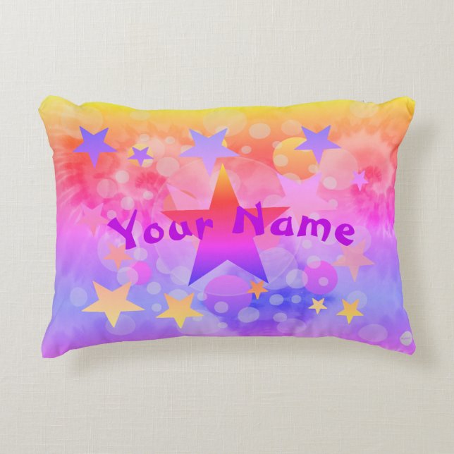 Girl's Personalized Throw Pillow HAMbyWG (Front)