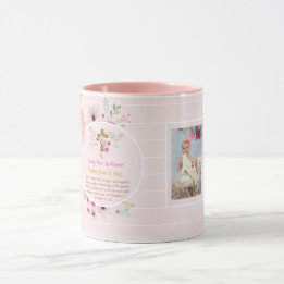 Girls PHOTO Baptism Christening Gift Proverb 31:25 Mug